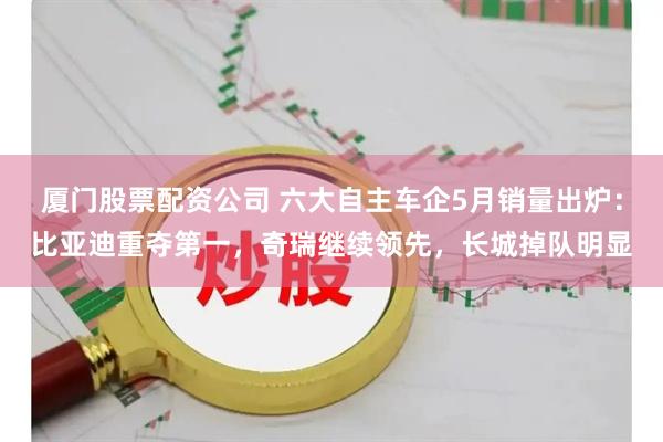 厦门股票配资公司 六大自主车企5月销量出炉：比亚迪重夺第一，奇瑞继续领先，长城掉队明显
